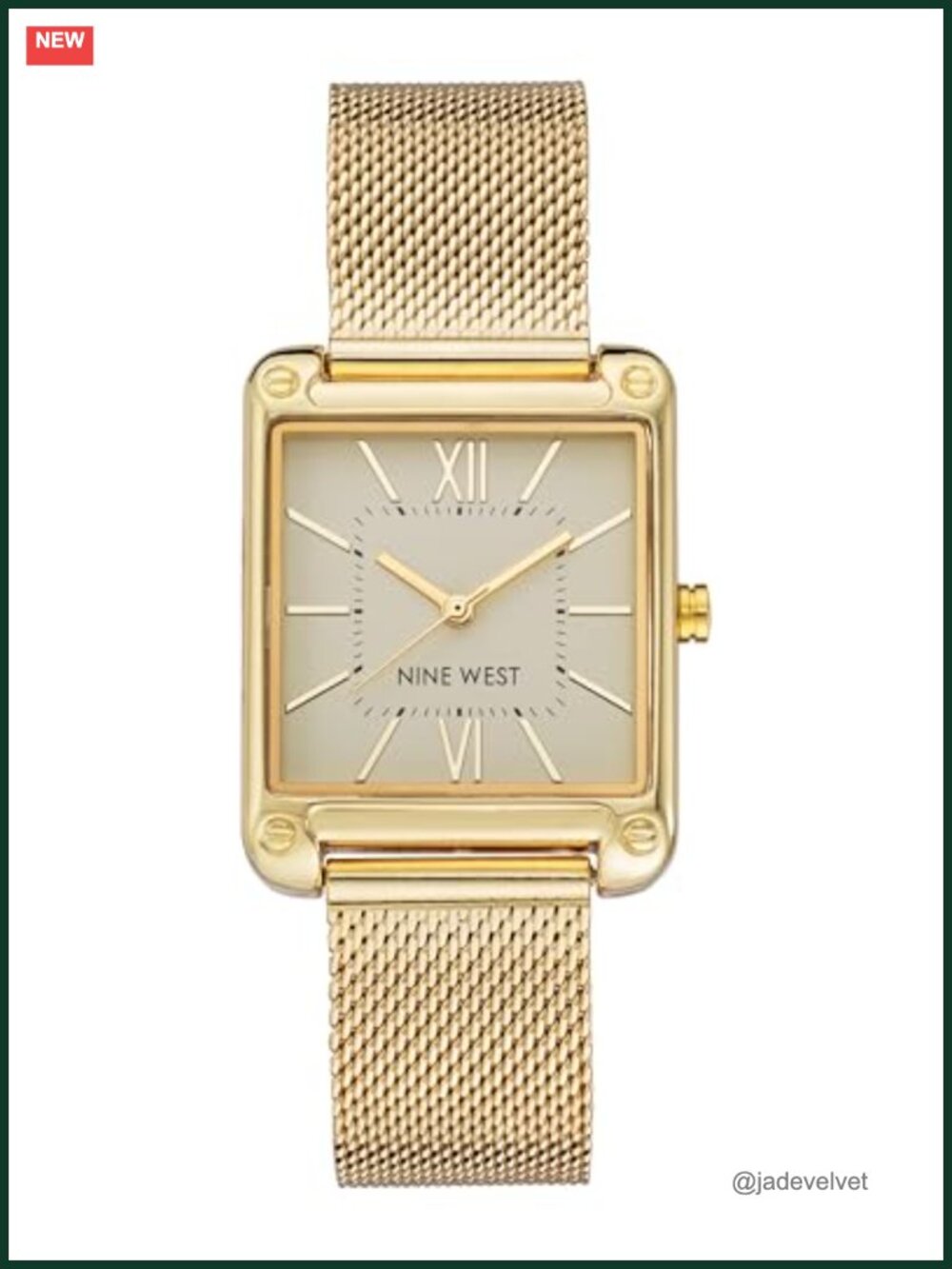 Nine West Women's Mesh Bracelet Watch Gold-Tone Analog Quartz